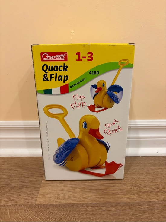Quercetti Other - Quack & Flap Pull-Along Duck Toy - Yellow